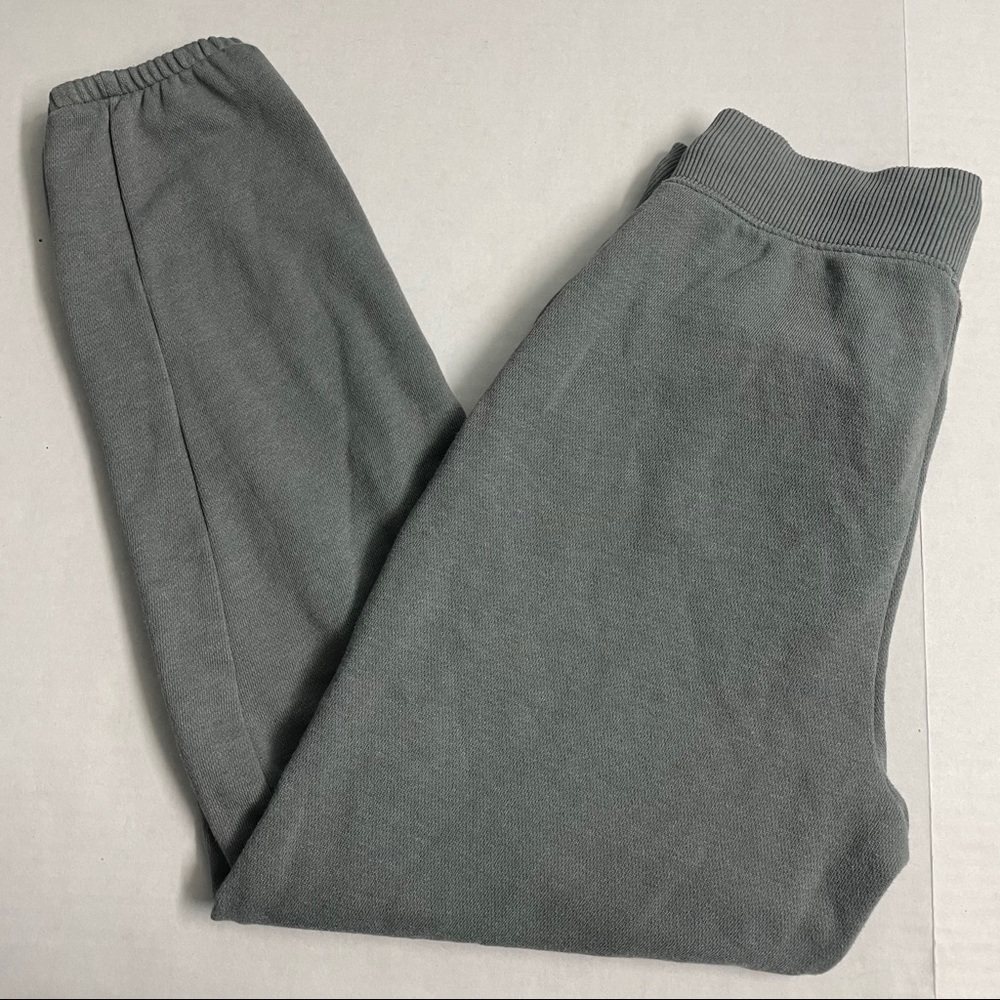 Sweatpants joggers aerie ripped bottoms small gray